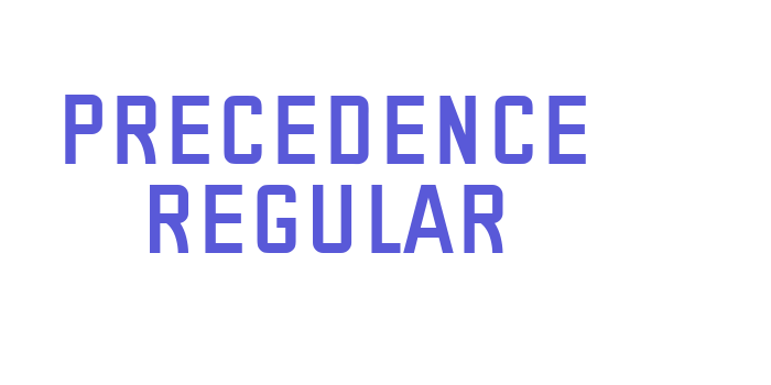 Precedence Regular Font Download