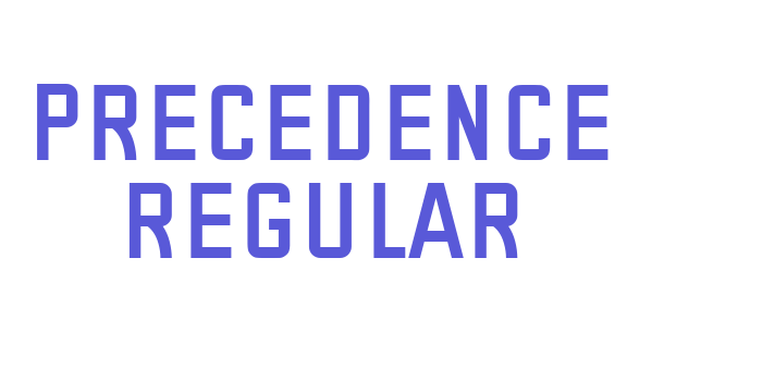 Precedence Regular Font