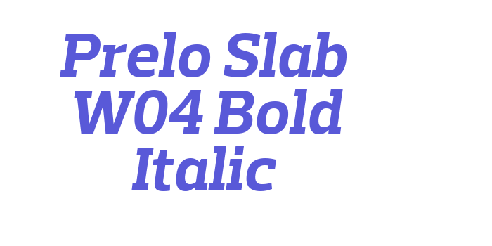 Prelo Slab W04 Bold Italic Font Download