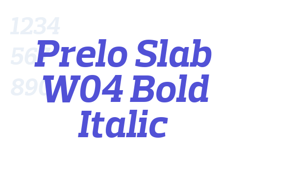 Prelo Slab W04 Bold Italic