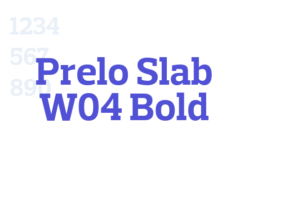 Prelo Slab W04 Bold