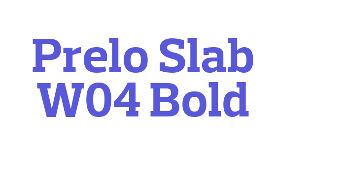 Prelo Slab W04 Bold Font