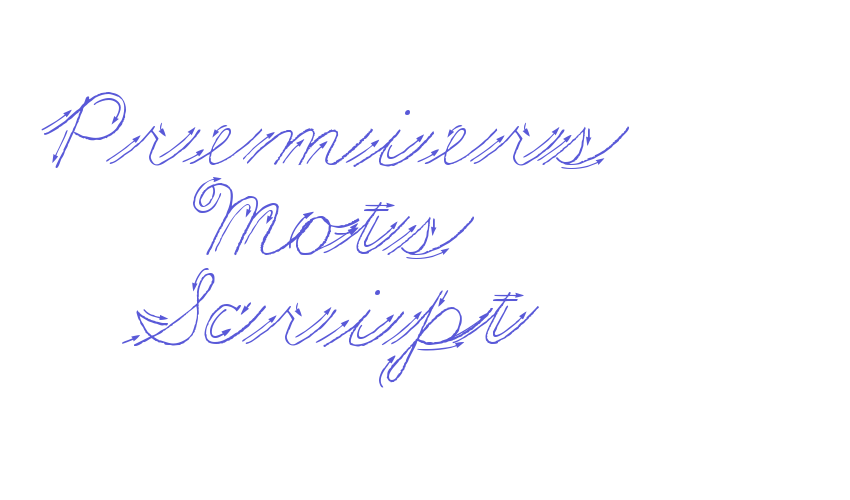 Premiers Mots Script Font