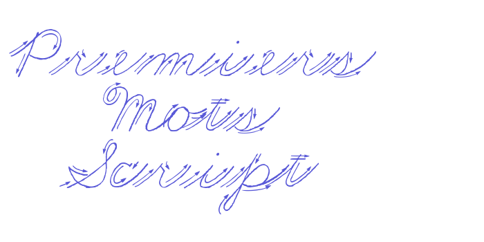 Premiers Mots Script Font Download