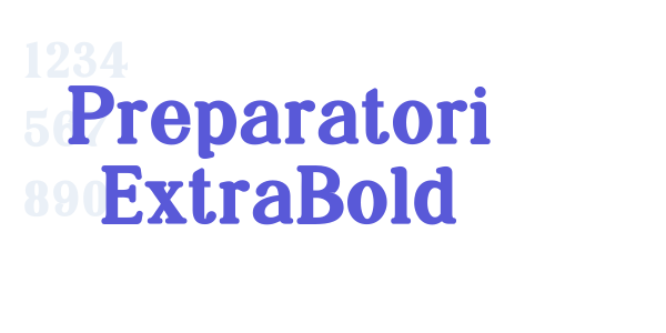 Preparatori ExtraBold font free