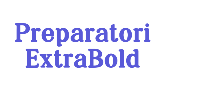 Preparatori ExtraBold Font