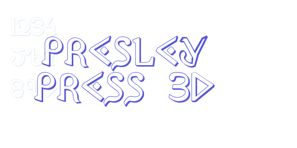 Presley Press 3D font