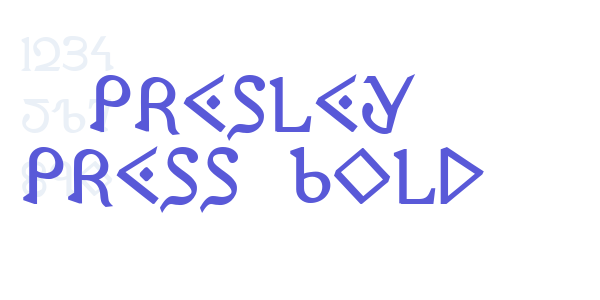 Presley Press Bold font