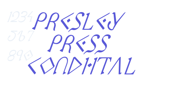 Presley Press CondItal font