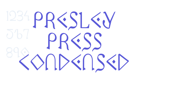 Presley Press Condensed font