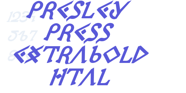 Presley Press ExtraBold Ital font