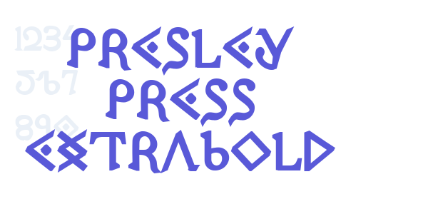 Presley Press ExtraBold font