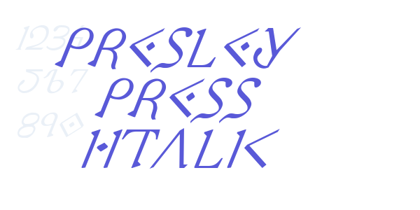 Presley Press Italic font