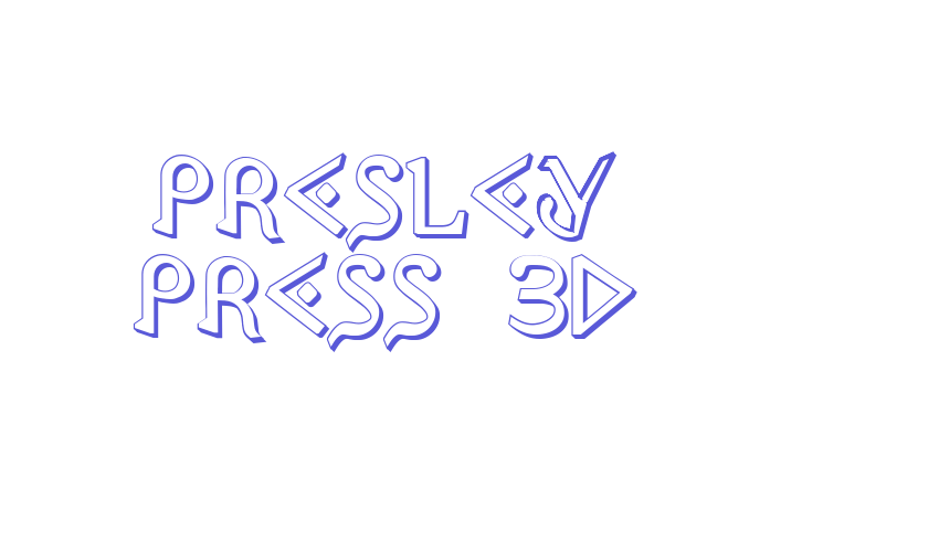 Presley Press 3D Font