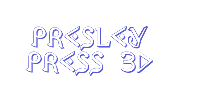 Presley Press 3D Font Download