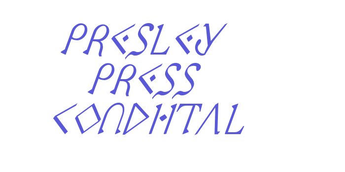 Presley Press CondItal Font Download