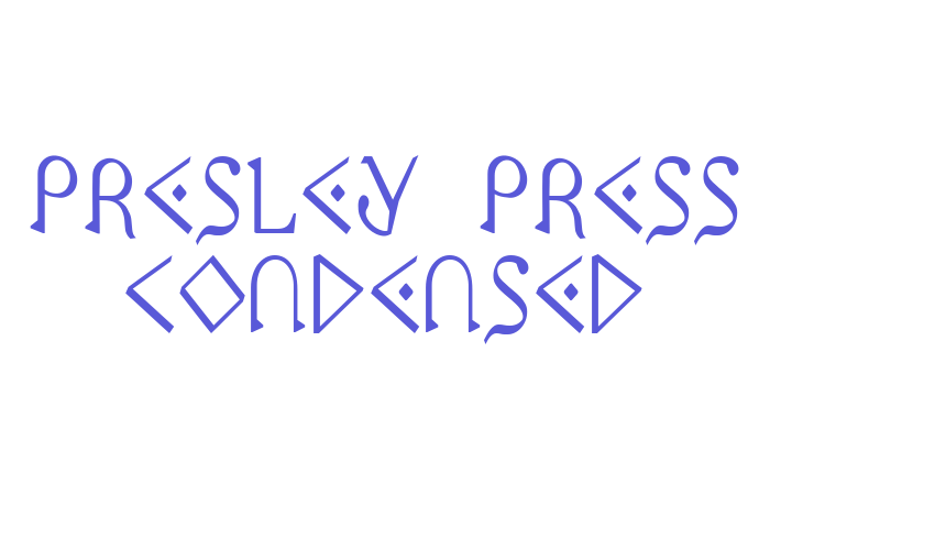 Presley Press Condensed Font