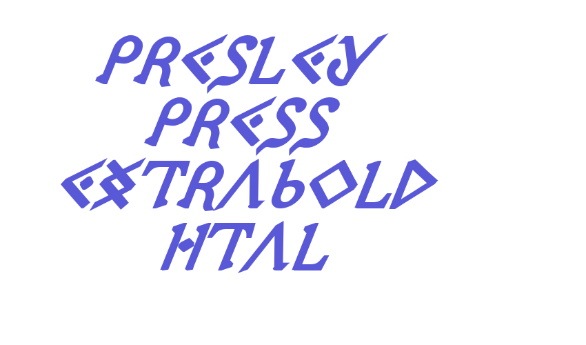 Presley Press ExtraBold Ital Font