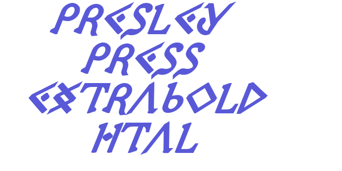 Presley Press ExtraBold Ital Font Download