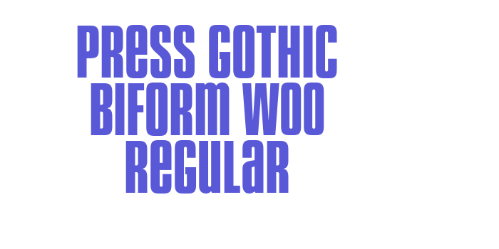 Press Gothic Biform W00 Regular Font Download