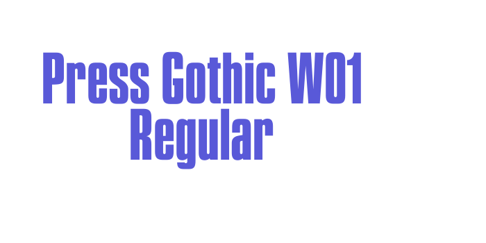 Press Gothic W01 Regular Font Download