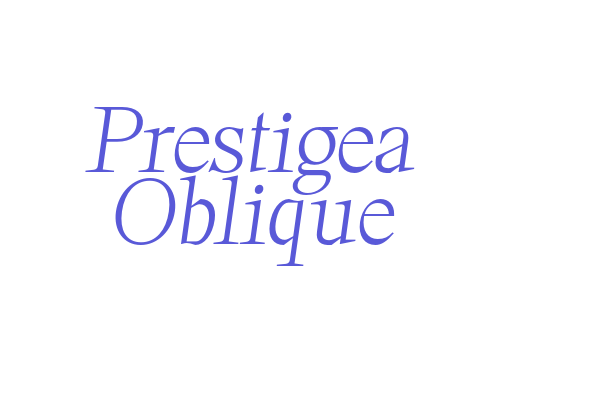 Prestigea Oblique Font