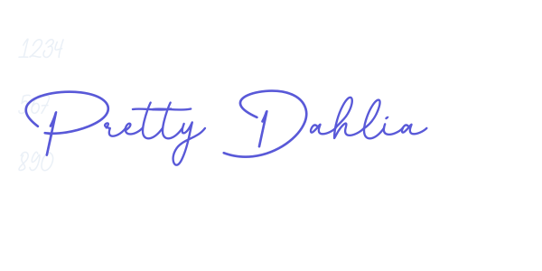 Pretty Dahlia font free