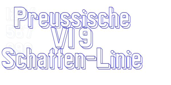 Preussische VI 9 Schatten-Linie font free