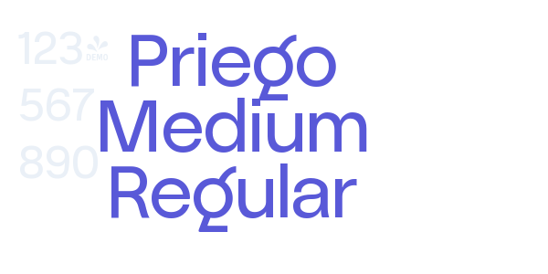 Priego Medium Regular font