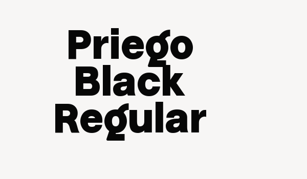 Priego Black Regular Font