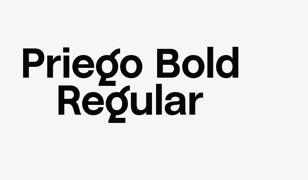 Priego Bold Regular Font