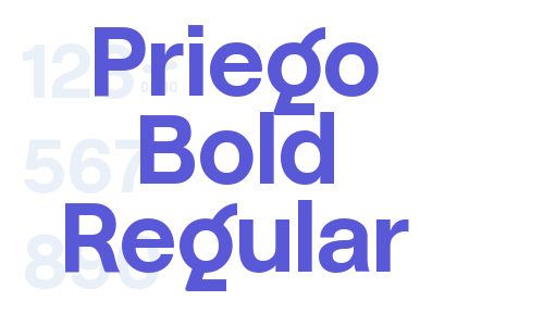 Priego Bold Regular Font