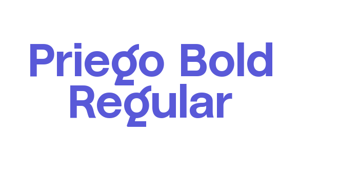 Priego Bold Regular Font Download