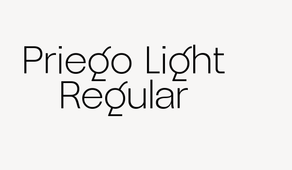 Priego Light Regular Font