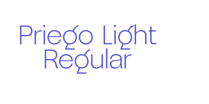 Priego Light Regular Font Download