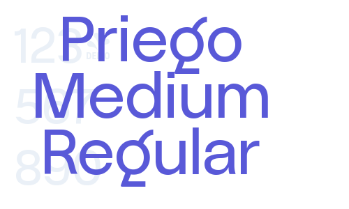 Priego Medium Regular Font