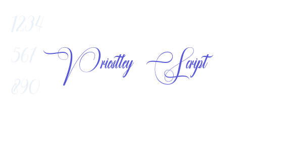 Priestley Script font free