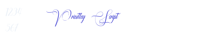 Priestley Script-related font