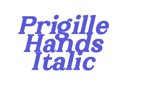 Prigille Hands Italic Font