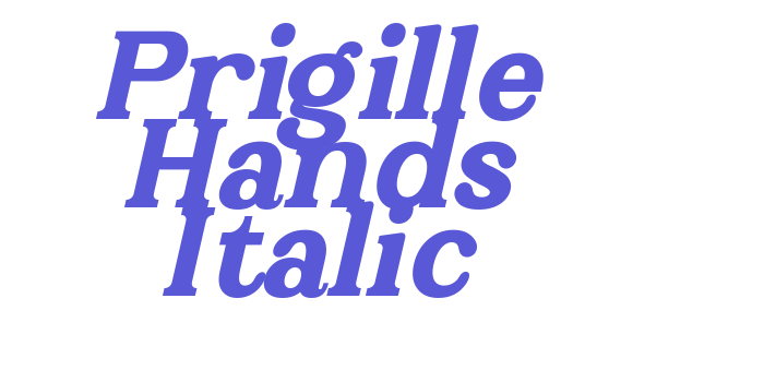 Prigille Hands Italic Font Download