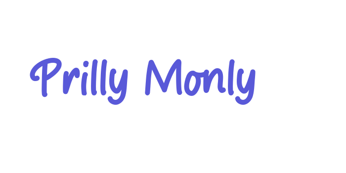 Prilly Monly Font