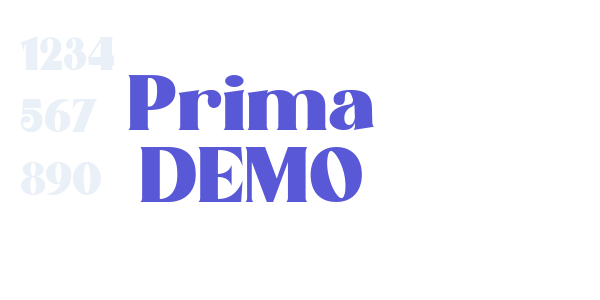 Prima DEMO font