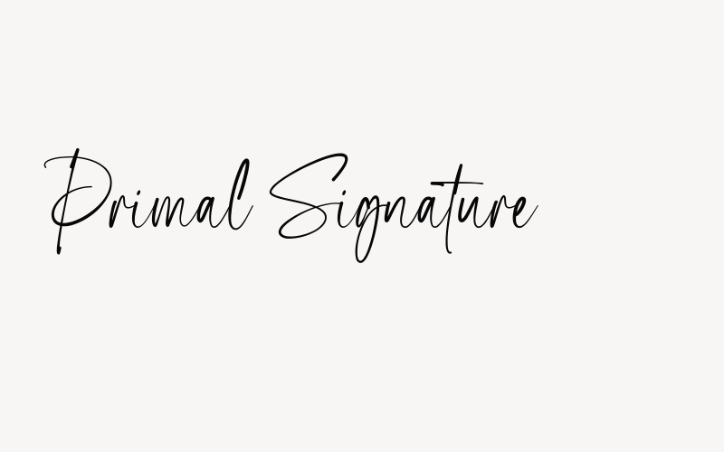 Primal Signature Font