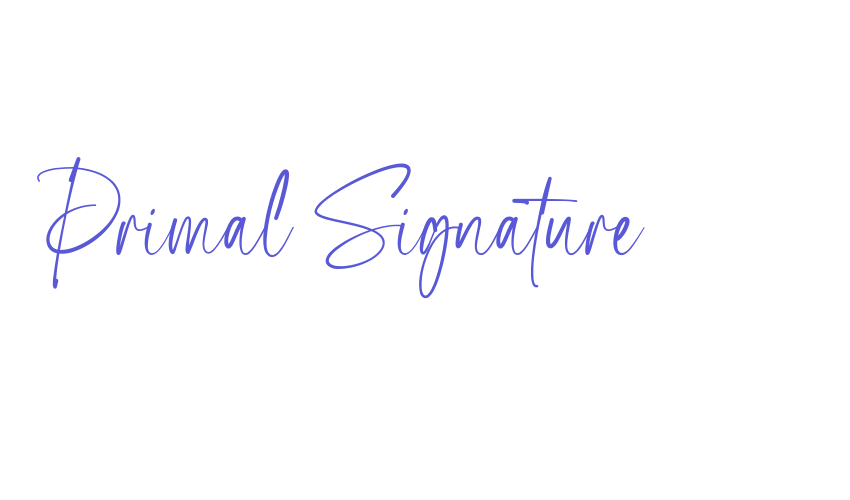 Primal Signature Font Download