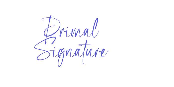 Primal Signature Font Download