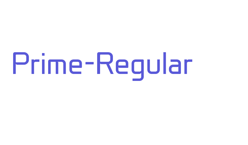 Prime-Regular Font