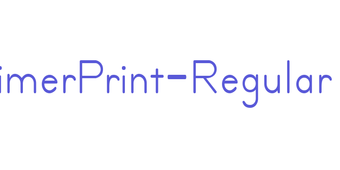 PrimerPrint-Regular Font