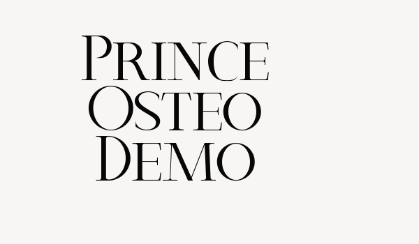 Prince Osteo Demo Font