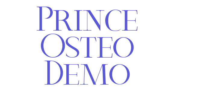 Prince Osteo Demo Font