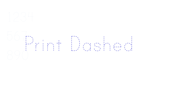 Print Dashed font free